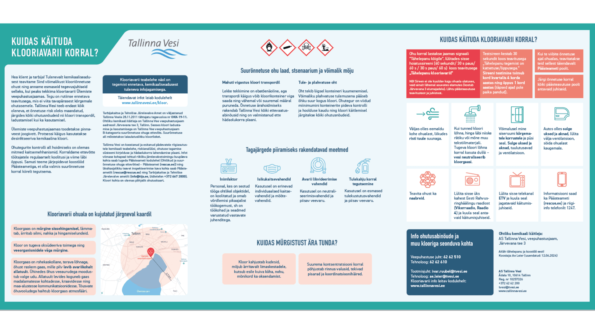 Saatsime ennetusteavituse klooriavarii korral käitumiseks